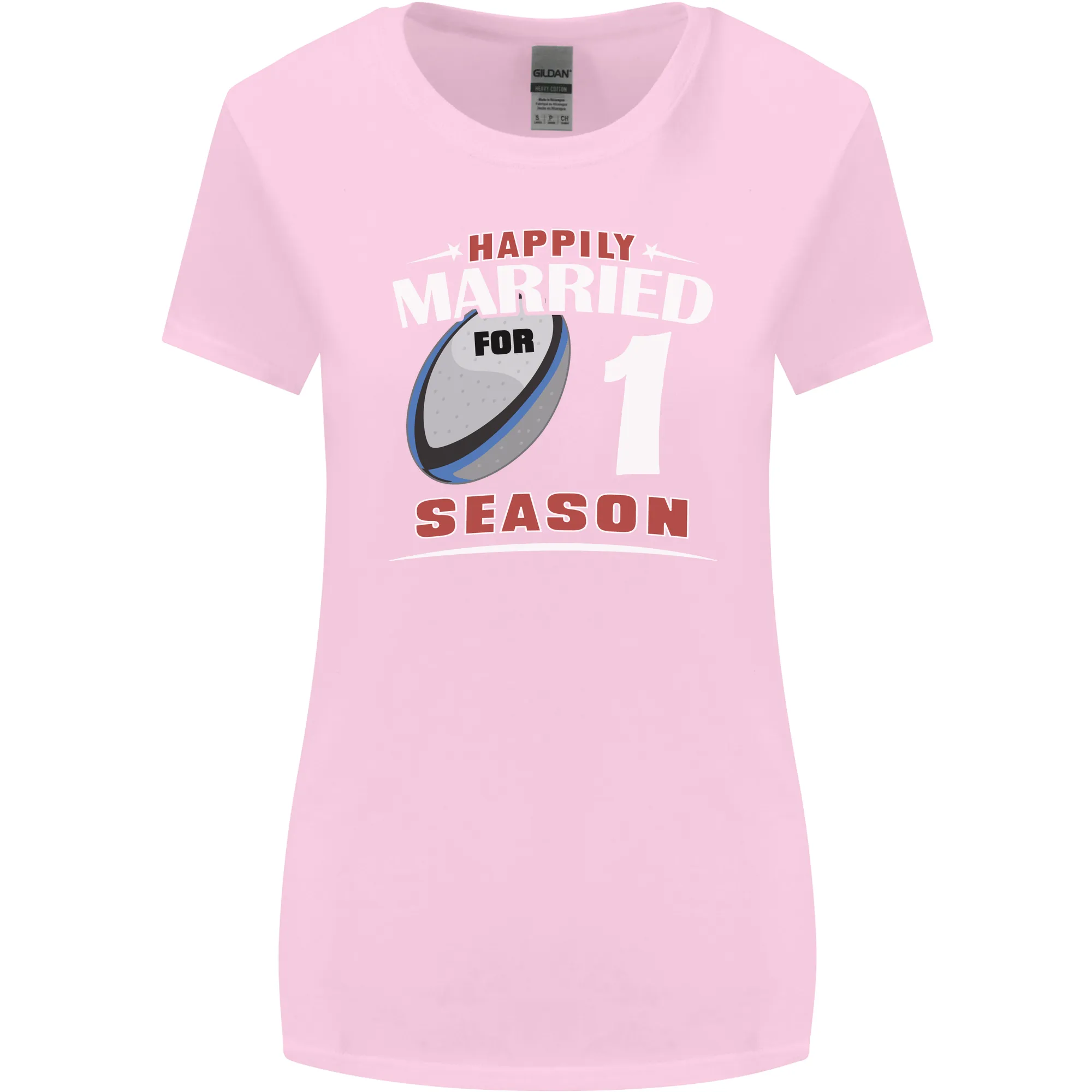 1 Year Wedding Anniversary 1st Rugby Womens Wider Cut T-Shirt