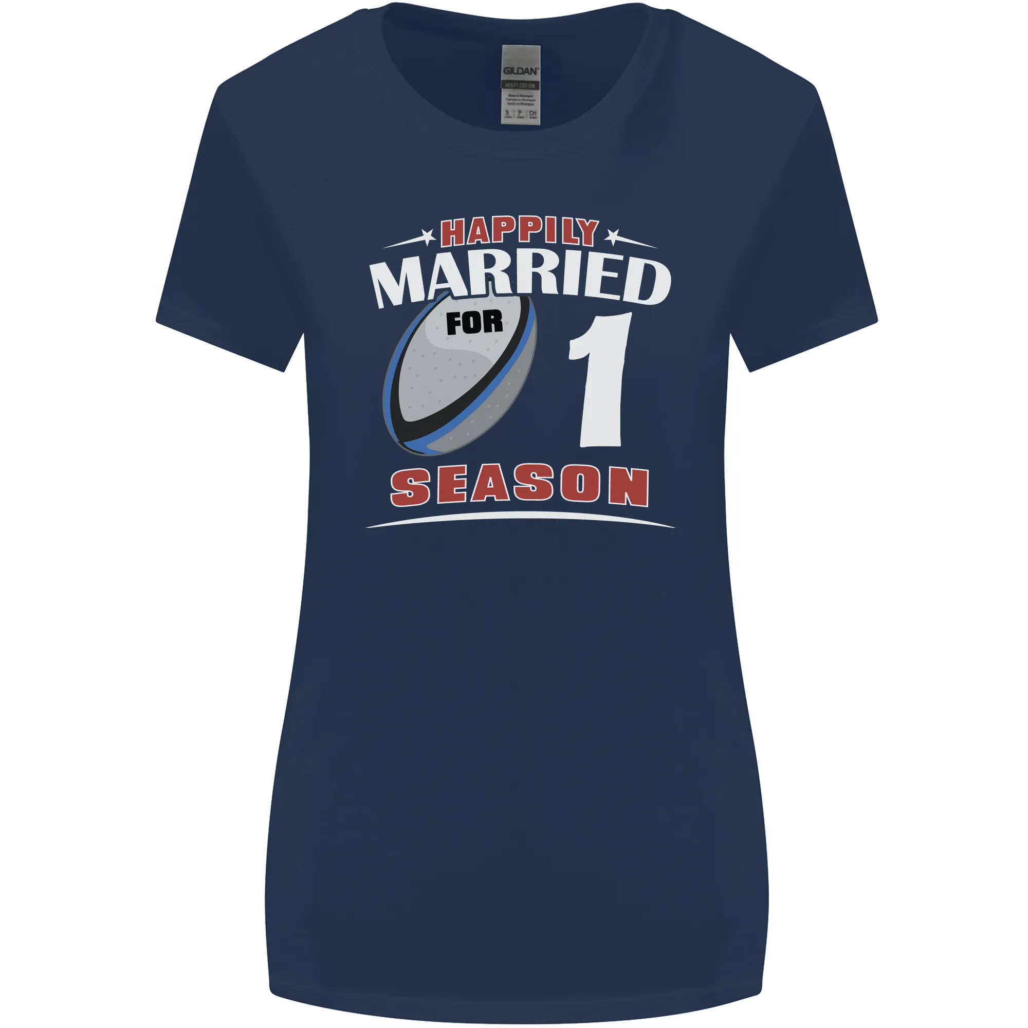 1 Year Wedding Anniversary 1st Rugby Womens Wider Cut T-Shirt