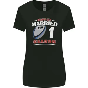 1 Year Wedding Anniversary 1st Rugby Womens Wider Cut T-Shirt