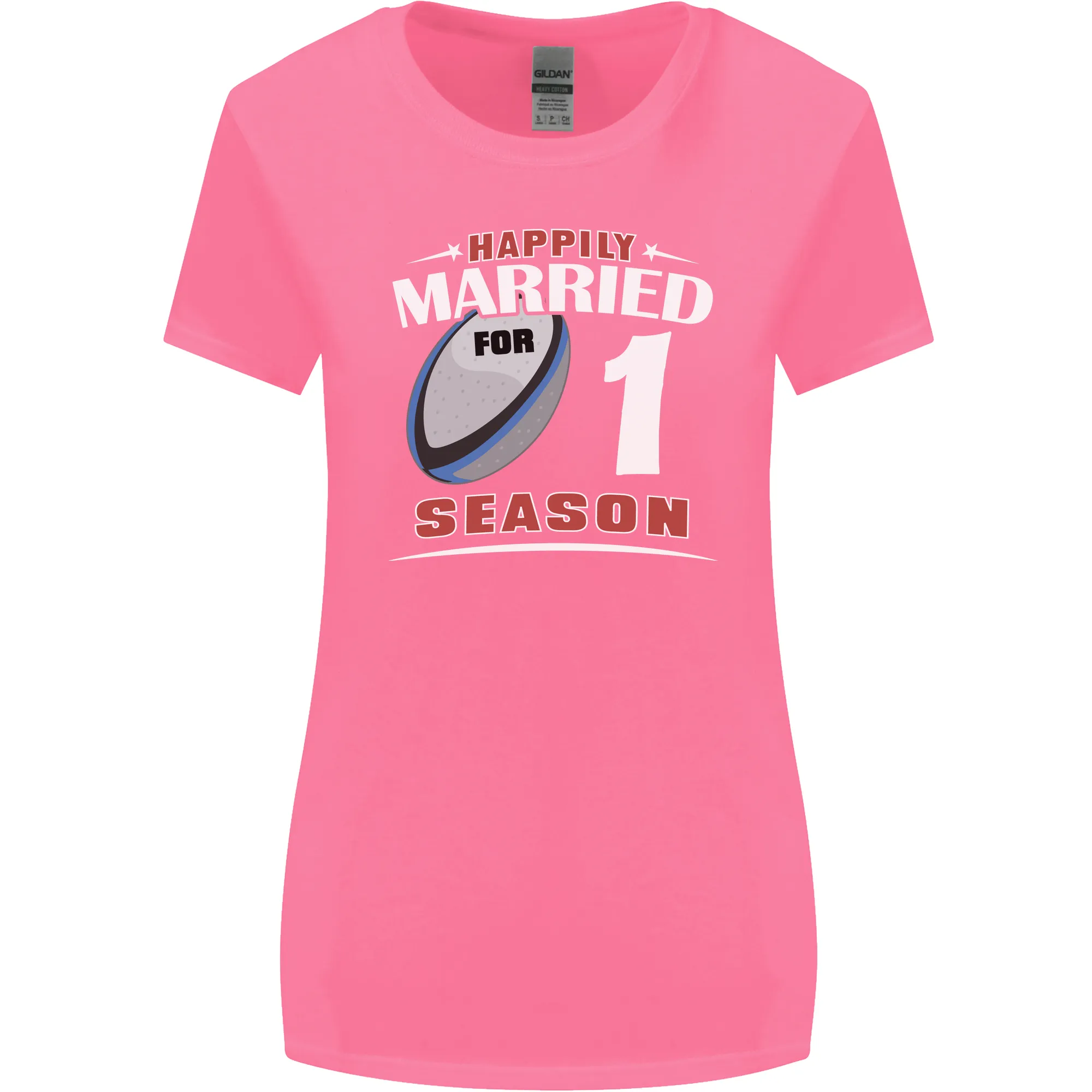 1 Year Wedding Anniversary 1st Rugby Womens Wider Cut T-Shirt