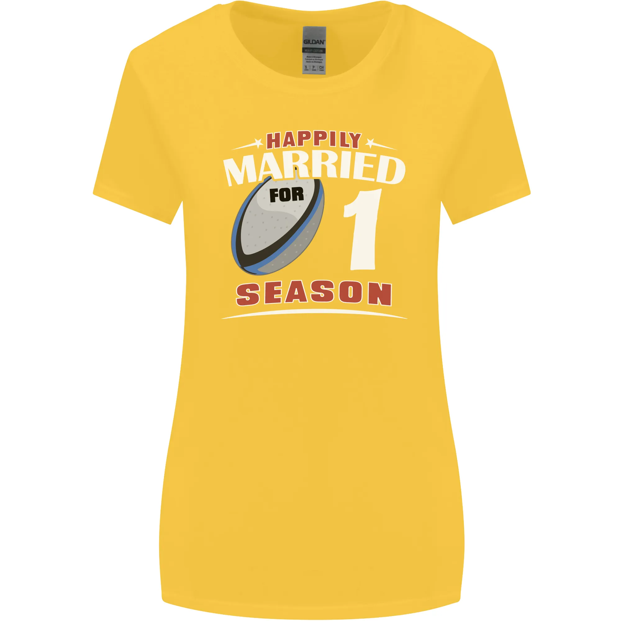 1 Year Wedding Anniversary 1st Rugby Womens Wider Cut T-Shirt