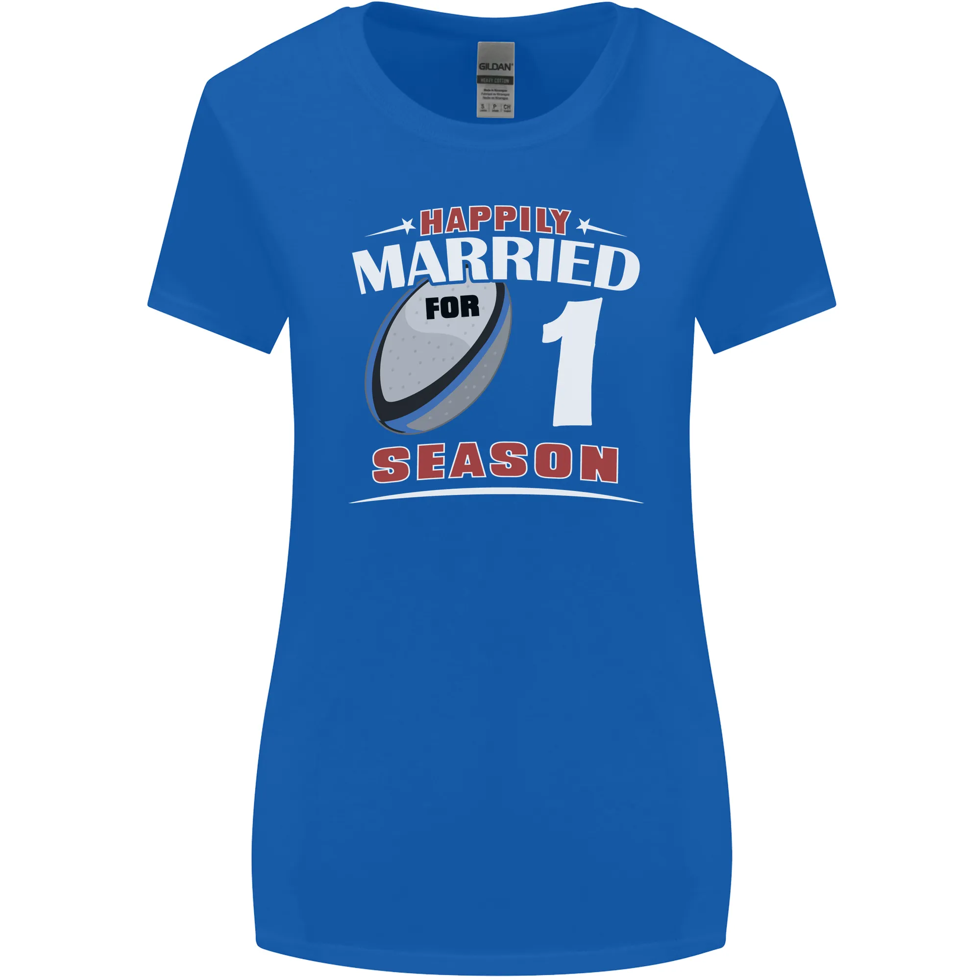 1 Year Wedding Anniversary 1st Rugby Womens Wider Cut T-Shirt