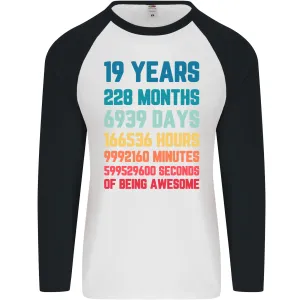 19th Birthday 19 Year Old Mens L/S Baseball T-Shirt