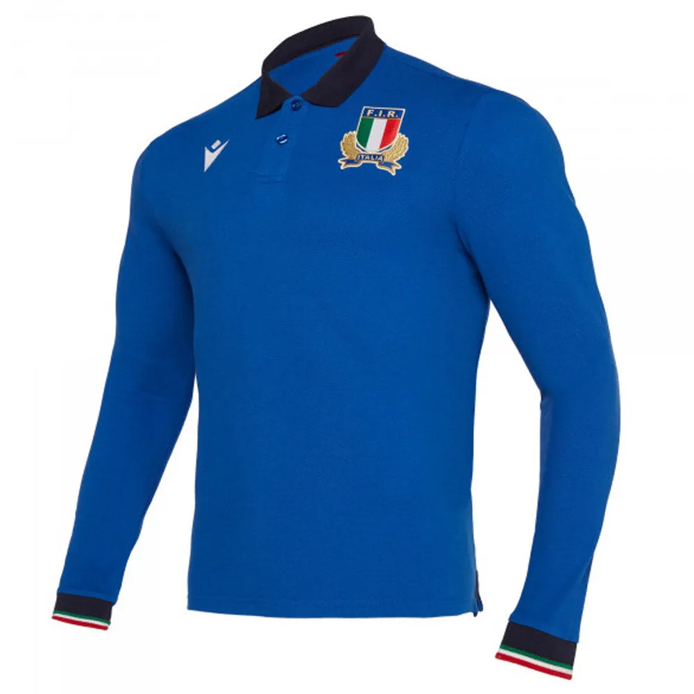 2019-2020 Italy Home LS Cotton Rugby Shirt