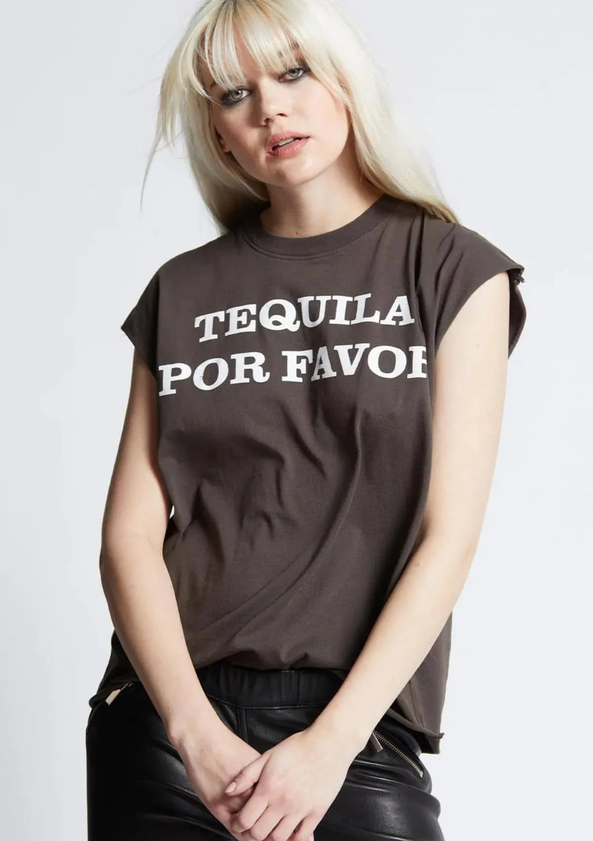 228 Tequila Por Favor Fitted Tee - Pepper