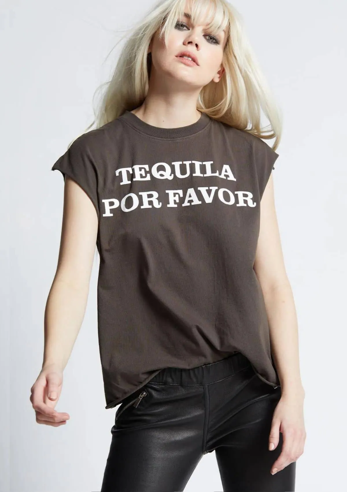 228 Tequila Por Favor Fitted Tee - Pepper