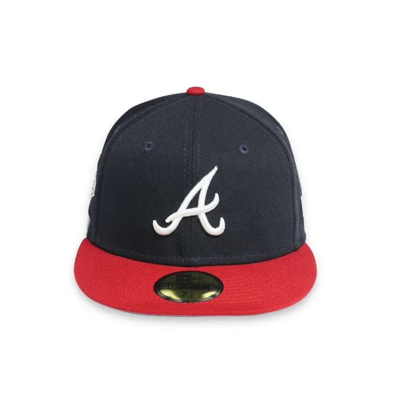 [60243505] Atlanta Braves 98 WS POP SWEAT Navy 59FIFTY Men's Fitted Hat