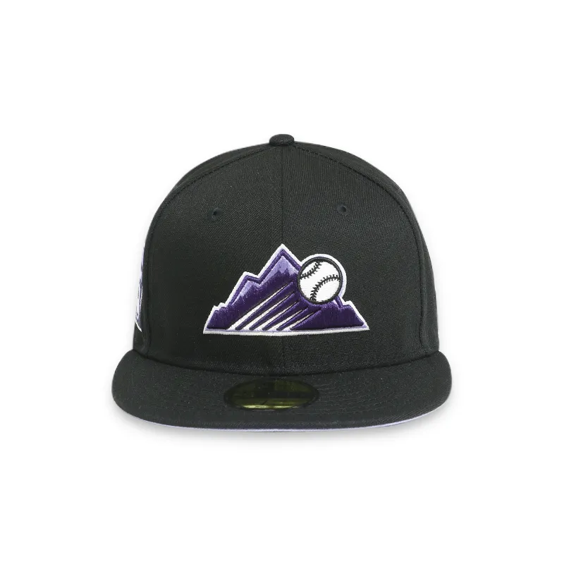 [70693429] Colorado Rockies 25 Anniversary Black 59FIFTY Men's Fitted Hat