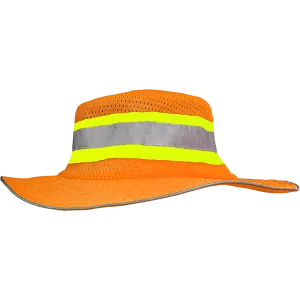 804STOR Safety Hat: Hi-Vis Orange Ranger Style Hat: ANSI HW: Contrasting Trim