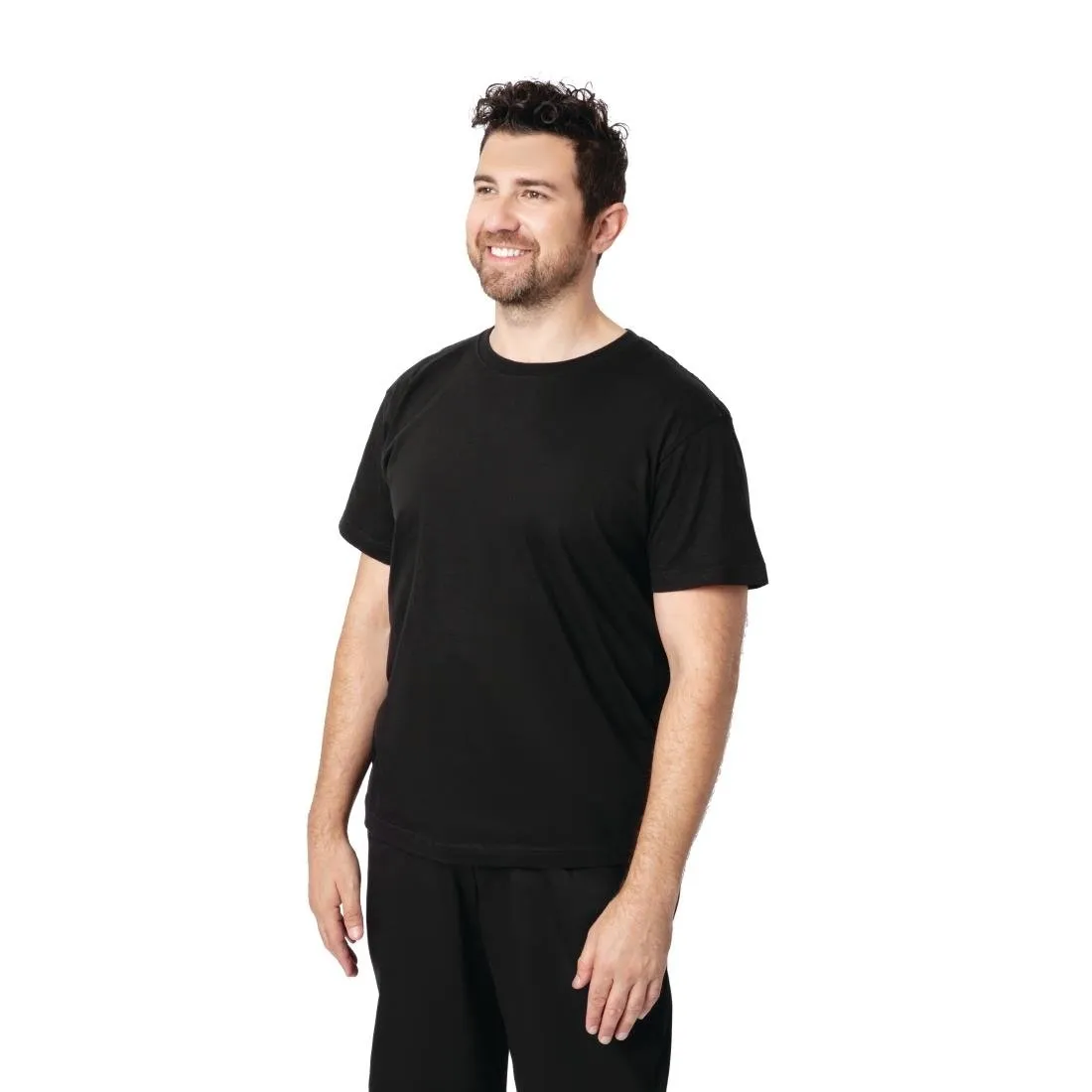 A295-4XL Unisex Chef T-Shirt Black 4XL