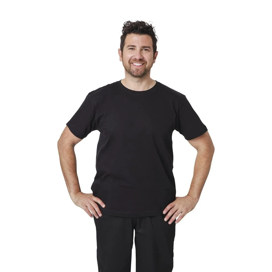 A295-4XL Unisex Chef T-Shirt Black 4XL