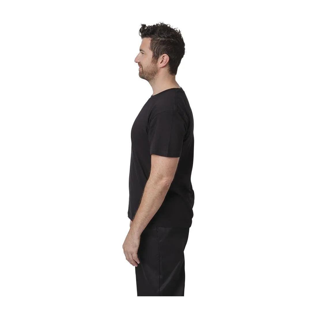 A295-4XL Unisex Chef T-Shirt Black 4XL