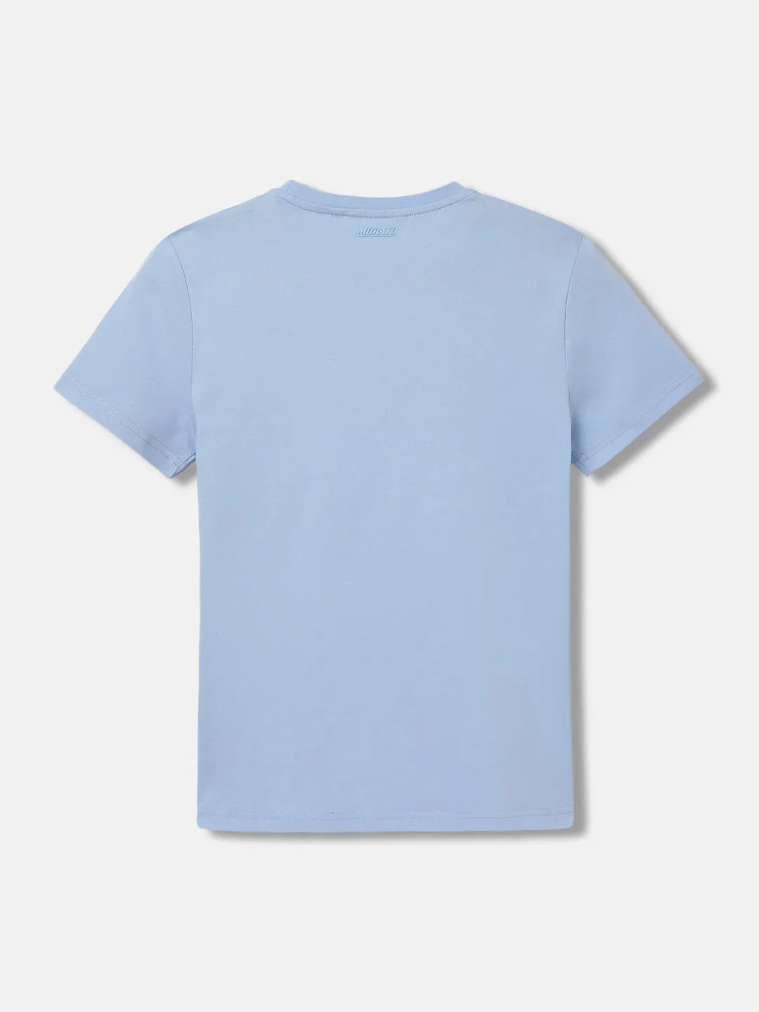 Antony Morato Boys Blue Printed Round Neck Short Sleeves T-Shirt