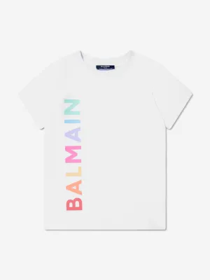 Balmain Kids Logo T-Shirt in White