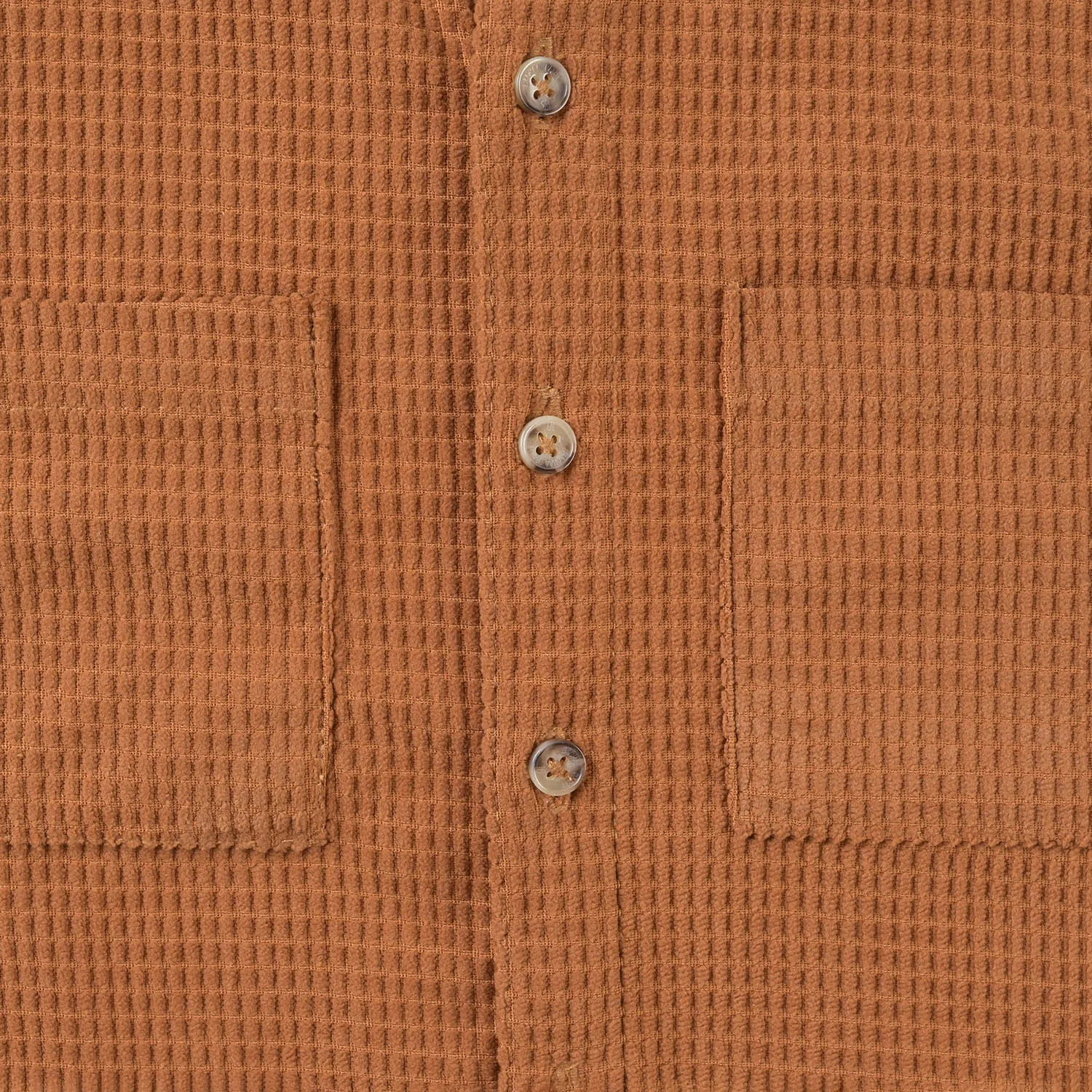 Boys Corduroy Casual Shirt F/S (Here comes fun)-BROWN