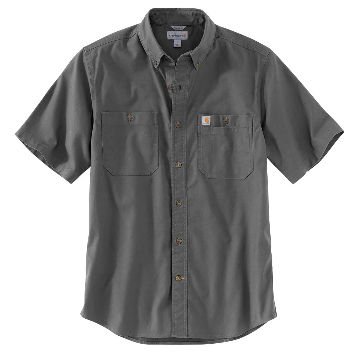 Carhartt Men's Rugged Flex Relaxed Fit Midweight Canvas Short Sleeve Shirt