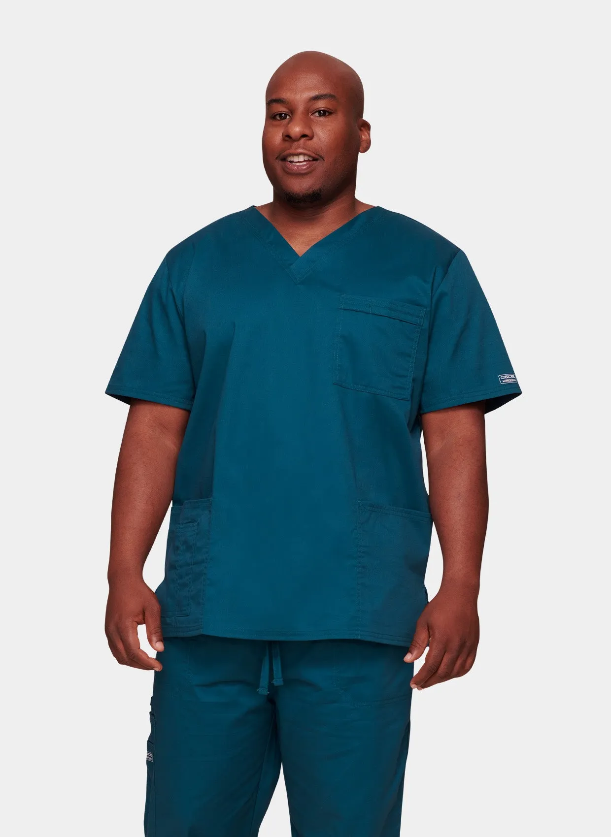 Cherokee Core Stretch Unisex V-Neck Scrub Top WWE4725 - Caribbean