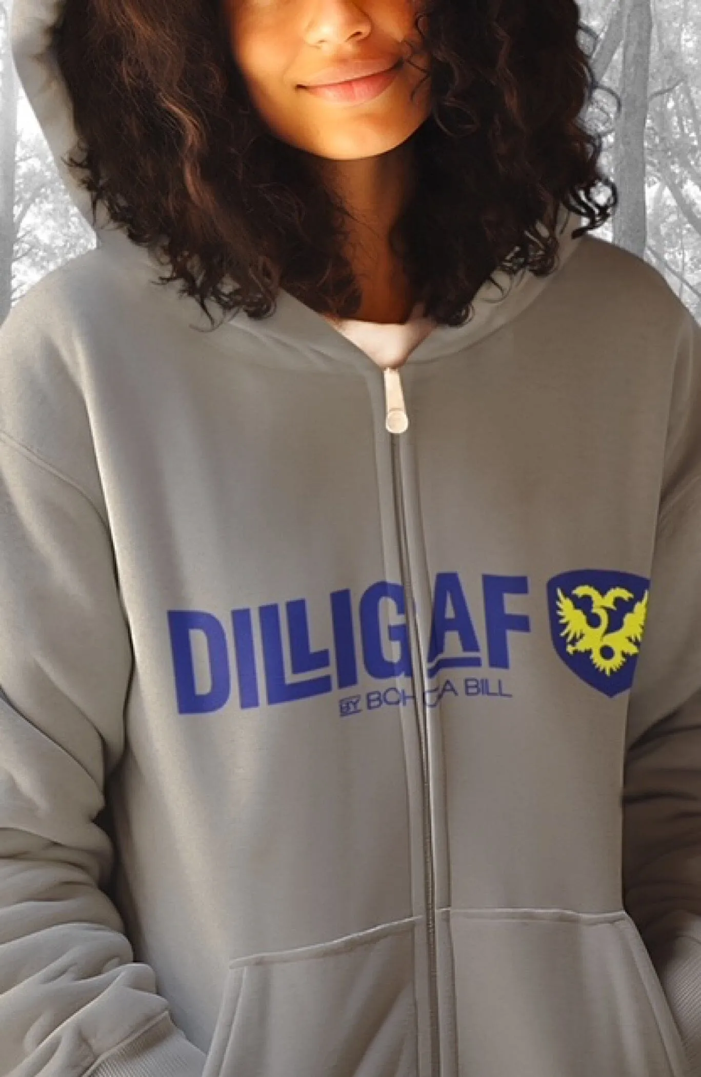 Classic Dilligaf Zip Up Hoody