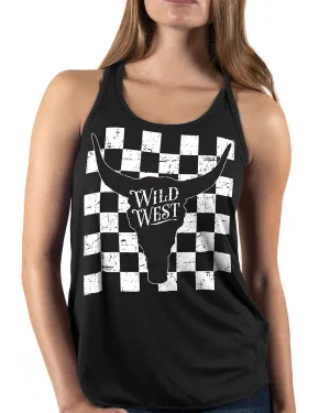 Country Girl® Wild West Skull Flowy Racerback Tank