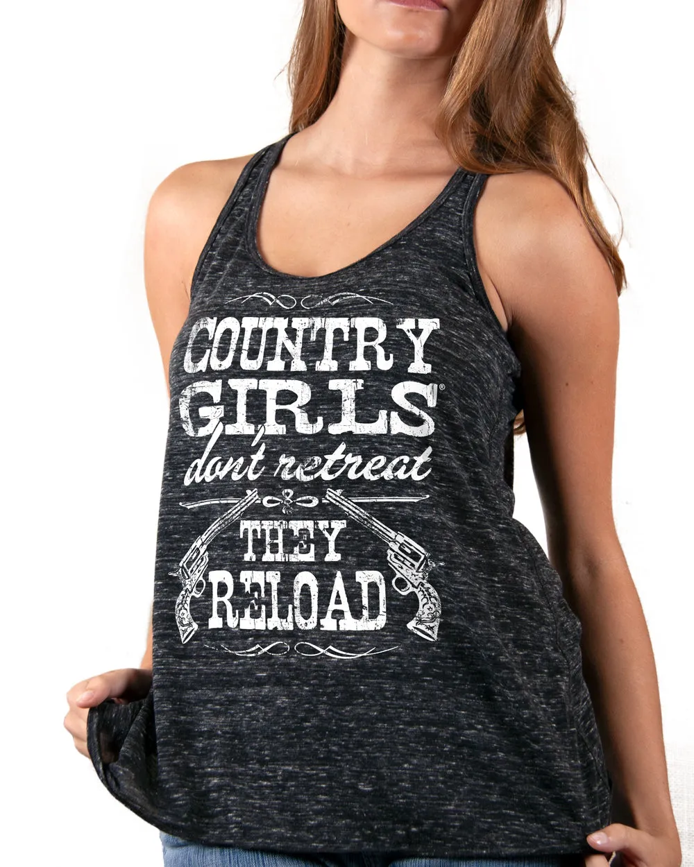 Country Girl® Women's Flowy Racerback Tank Country Girls Reload