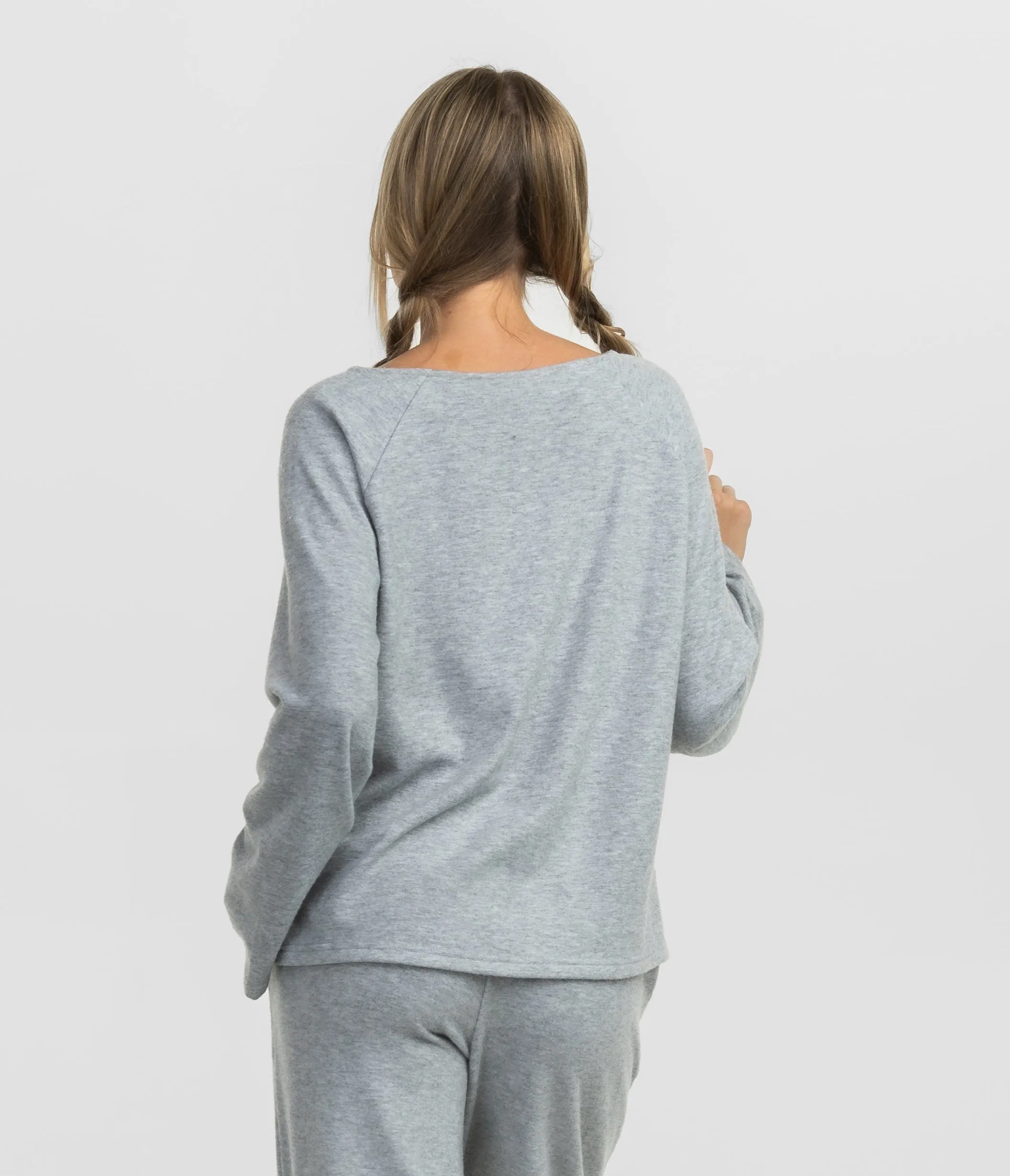 Cozy Cloud Boatneck Top - Oyster