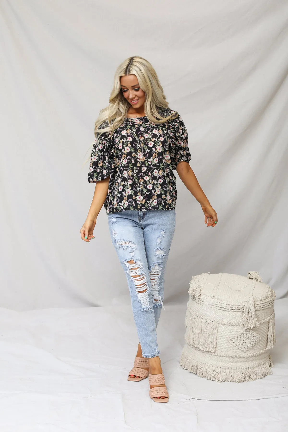 Daphne Floral Print Top