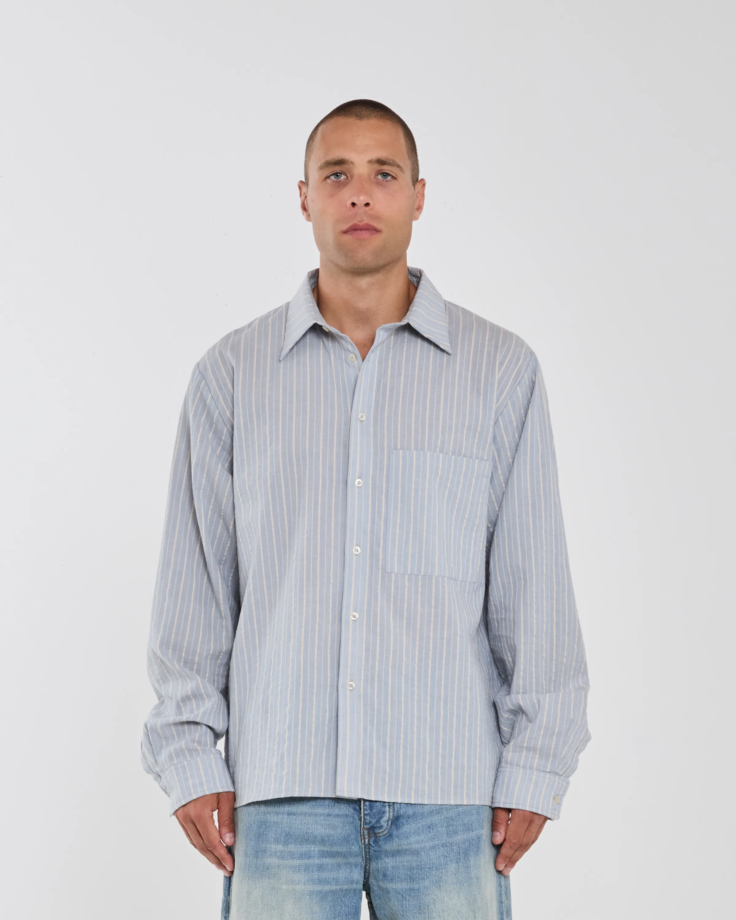 Dobby Stripe Oxford Shirt