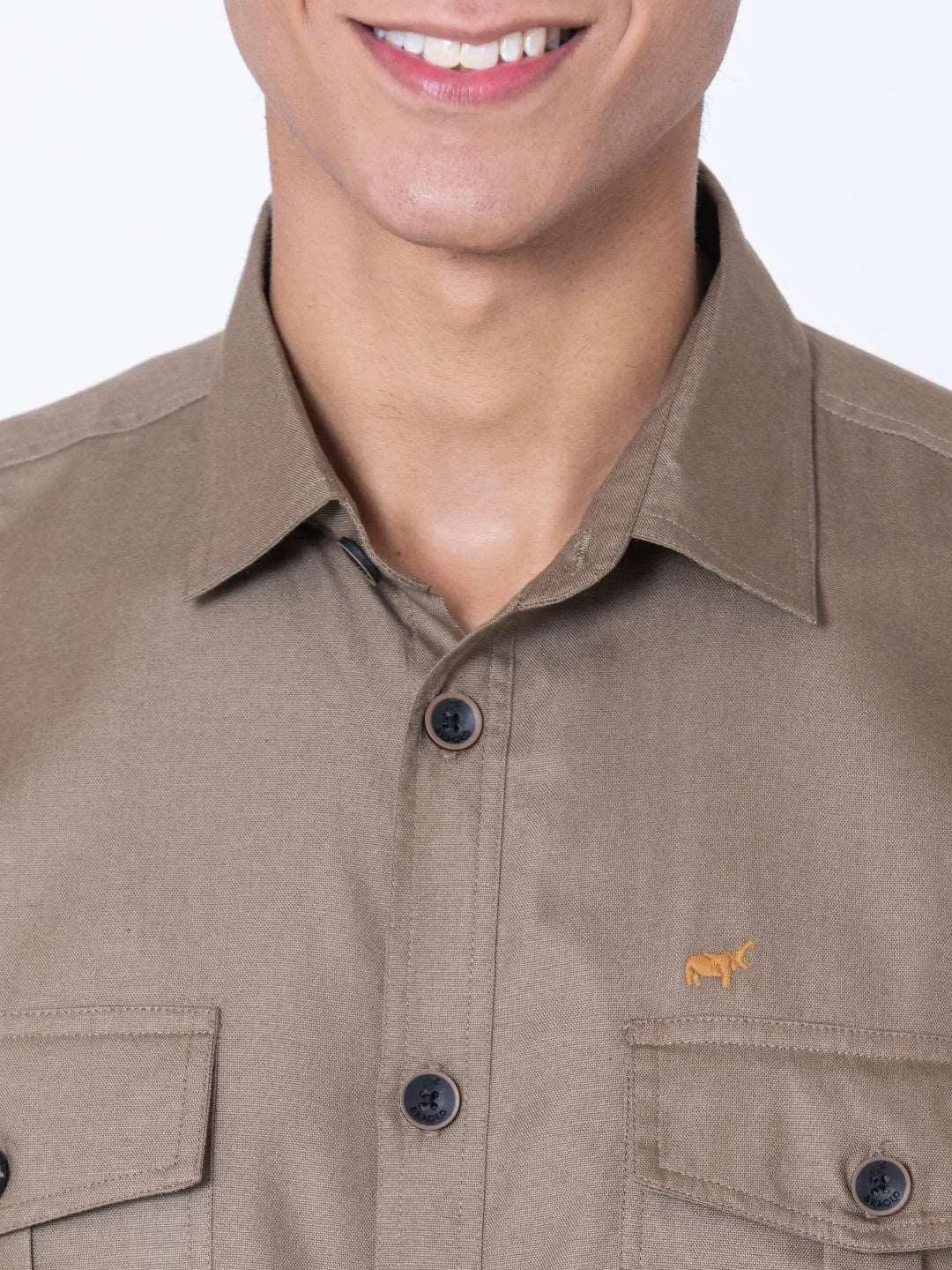 Dust Brown Double Pocket Shirt