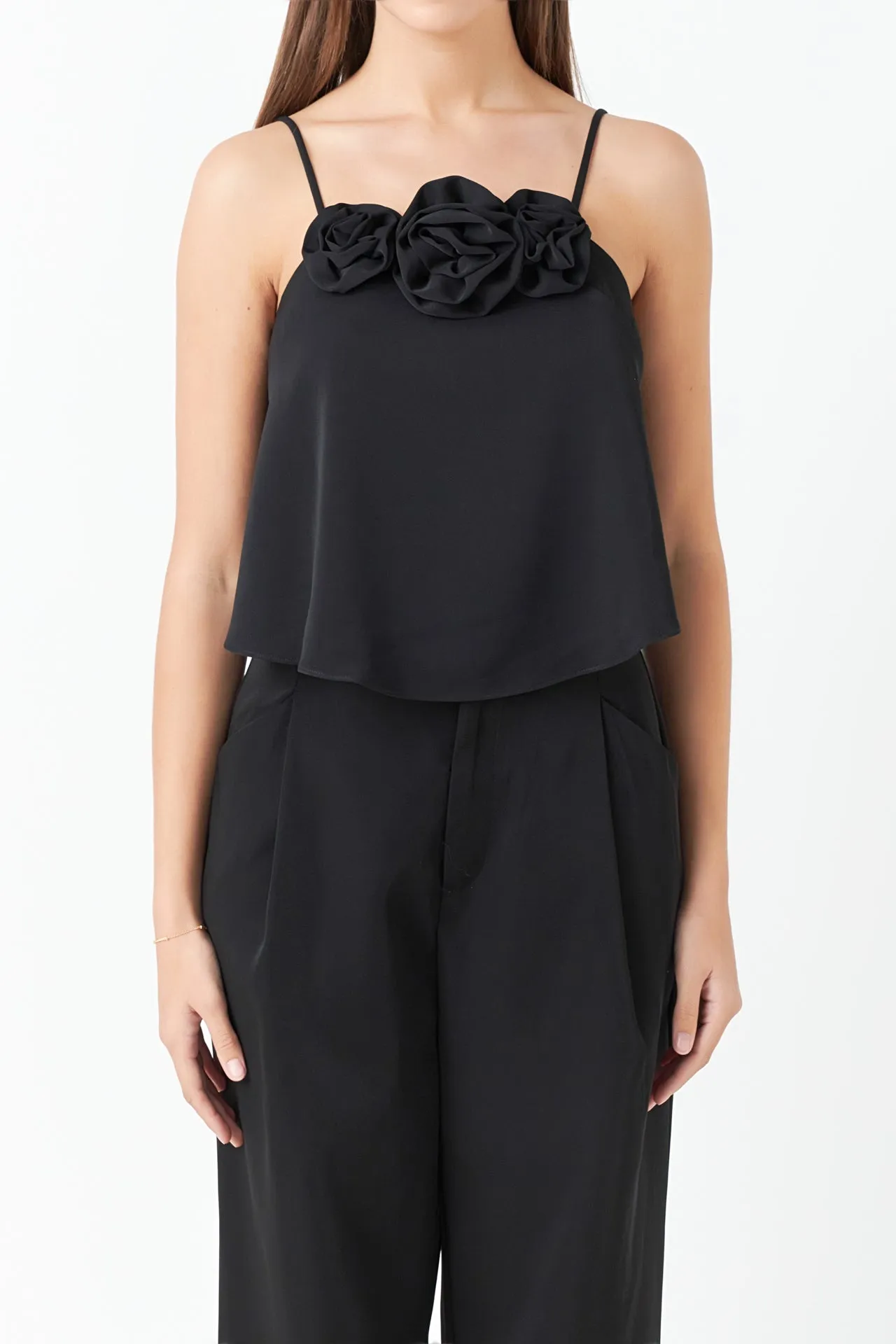 Endless Rose - Corsage Bow Flowy Top