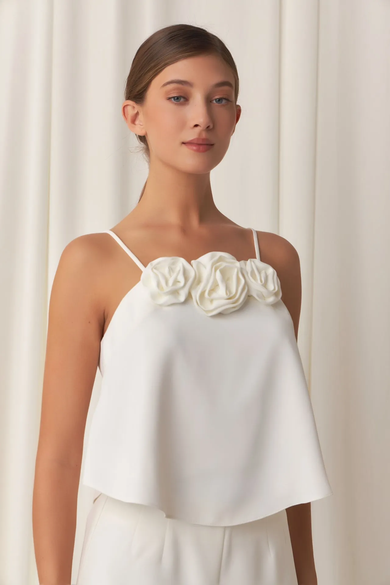 Endless Rose - Corsage Bow Flowy Top