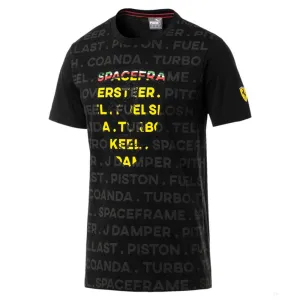 Ferrari T-shirt, Puma Big Shield Round Neck, Black, 2019