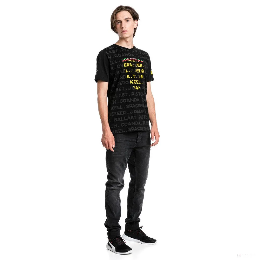 Ferrari T-shirt, Puma Big Shield Round Neck, Black, 2019