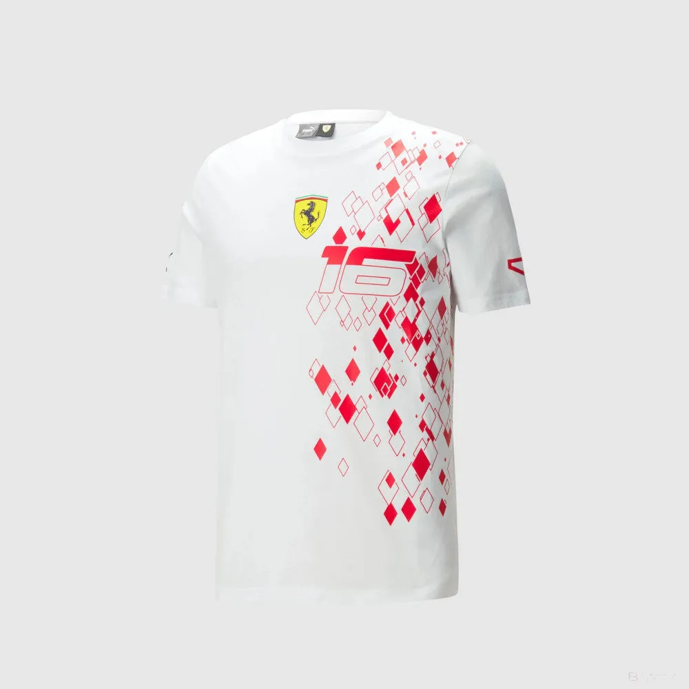 Ferrari Team Se Charles Leclerc Tee, White, 2023