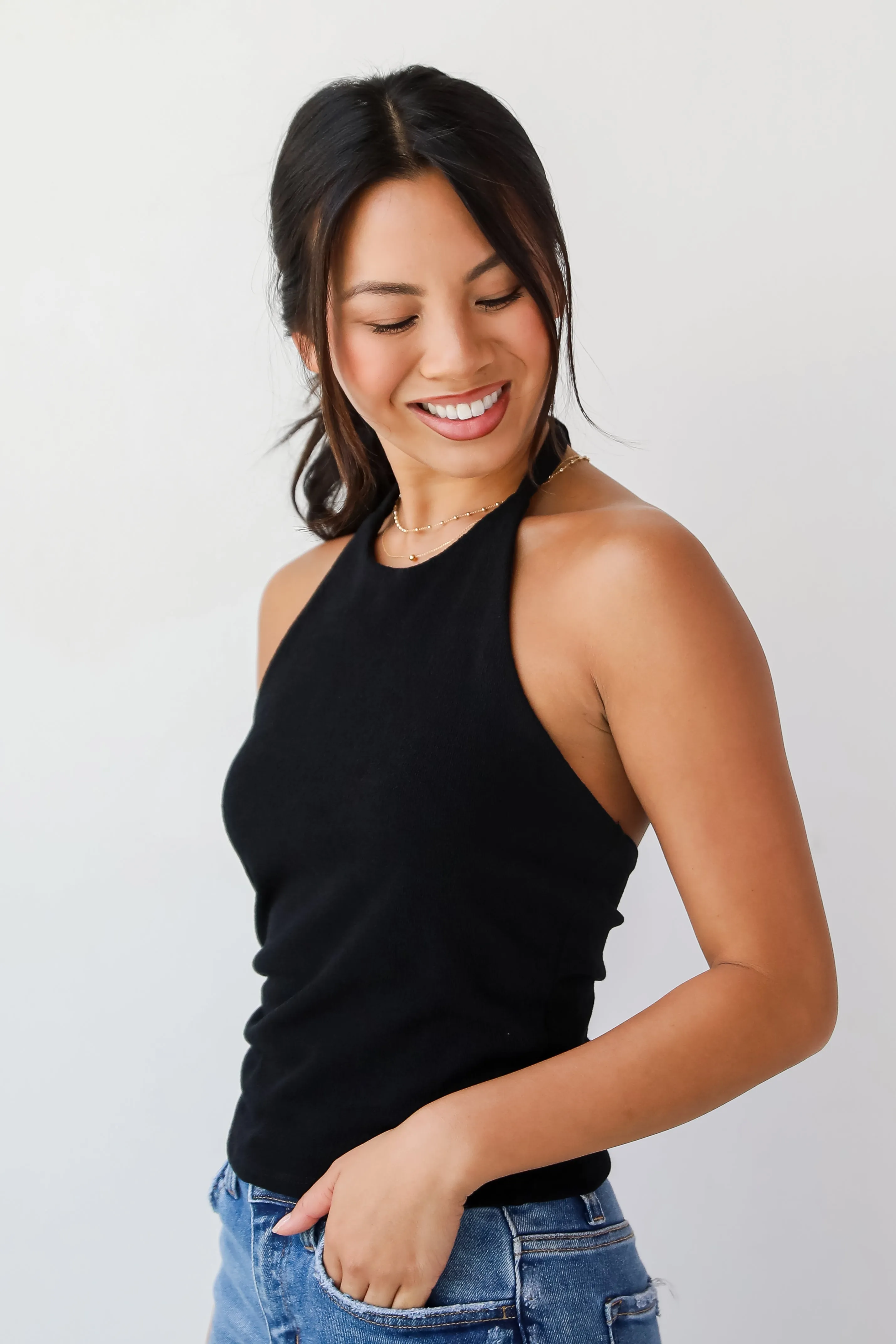 FINAL SALE - Stunning Pick Terry Cloth Halter Top