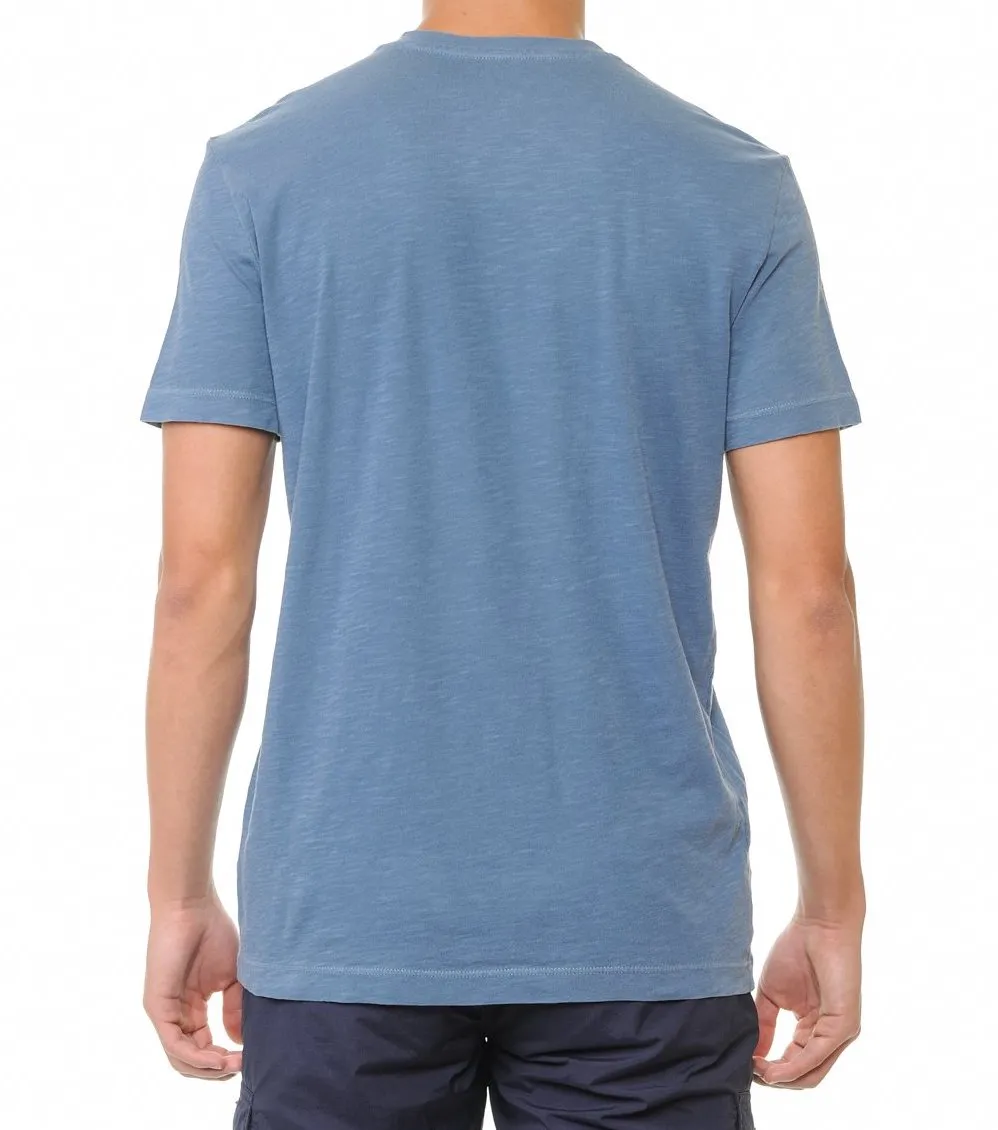 Garment-Dyed Slub Cotton Crew Neck T-Shirt