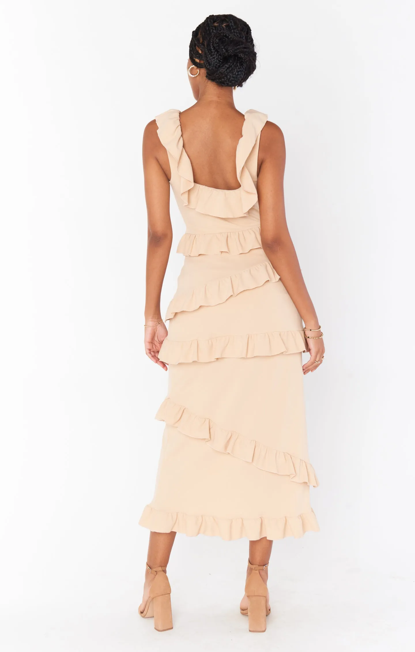 Greta Dress ~ Champagne Stretch