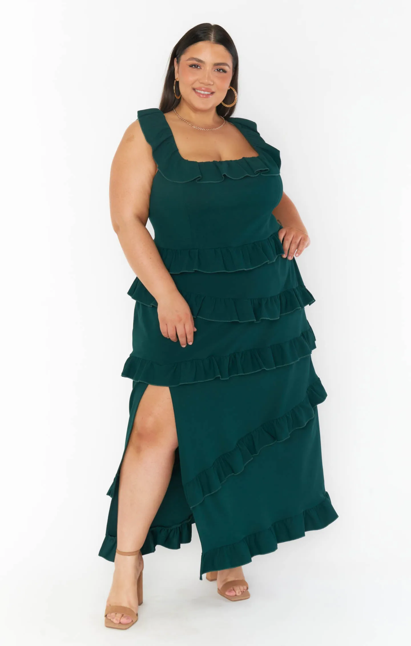 Greta Dress ~ Emerald Stretch