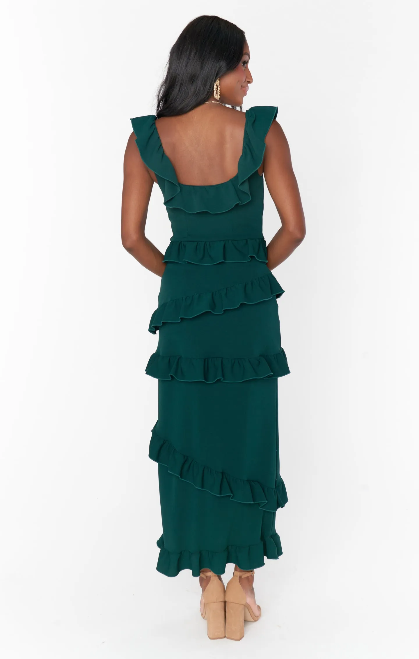 Greta Dress ~ Emerald Stretch