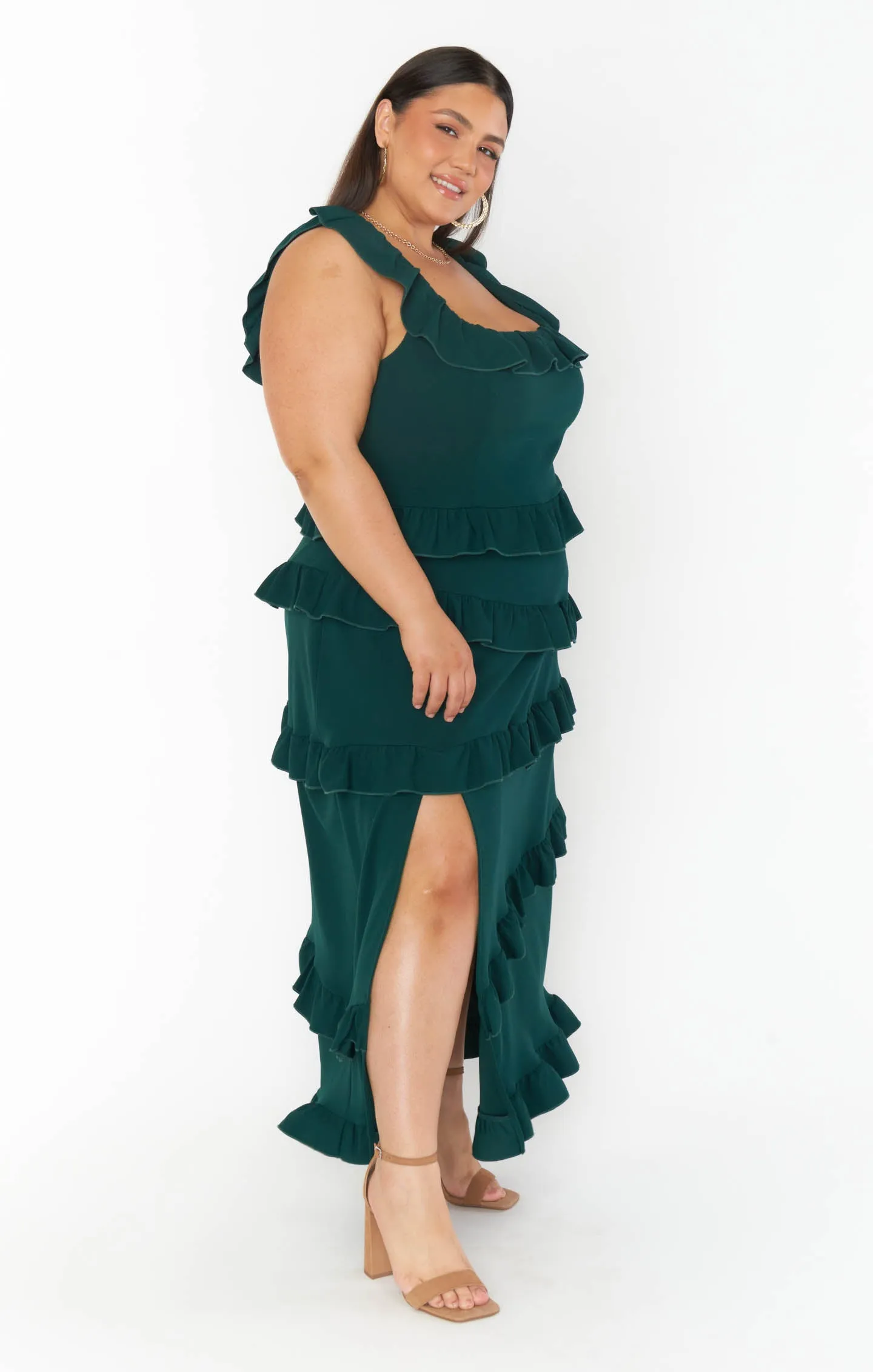 Greta Dress ~ Emerald Stretch