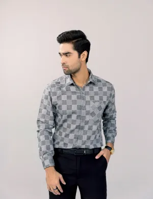 Grey Buffalo Check Casual Shirt