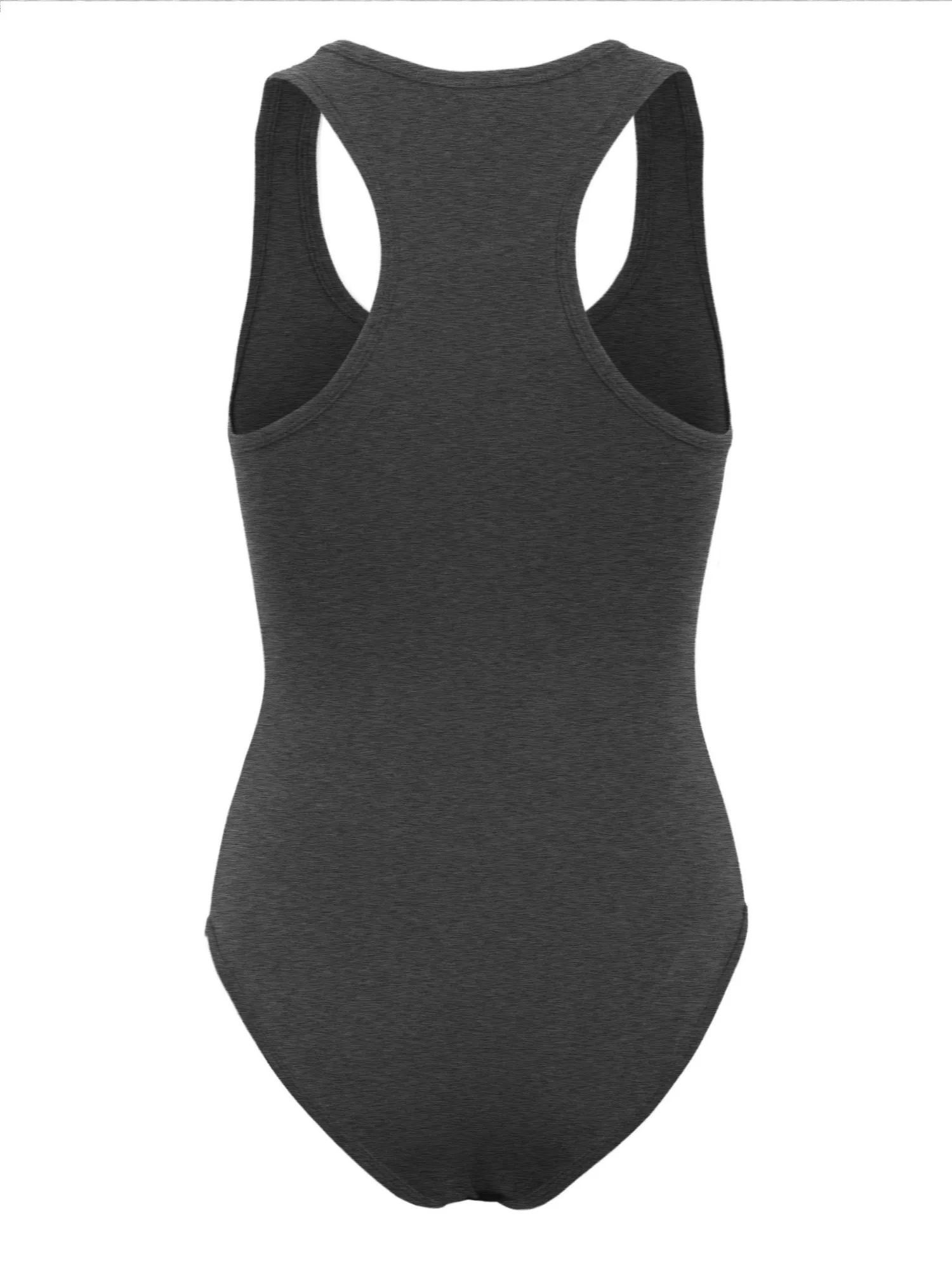 KOGMO Women's Cotton Racer Back Tank Bodysuit with Snap Button (S-XL)