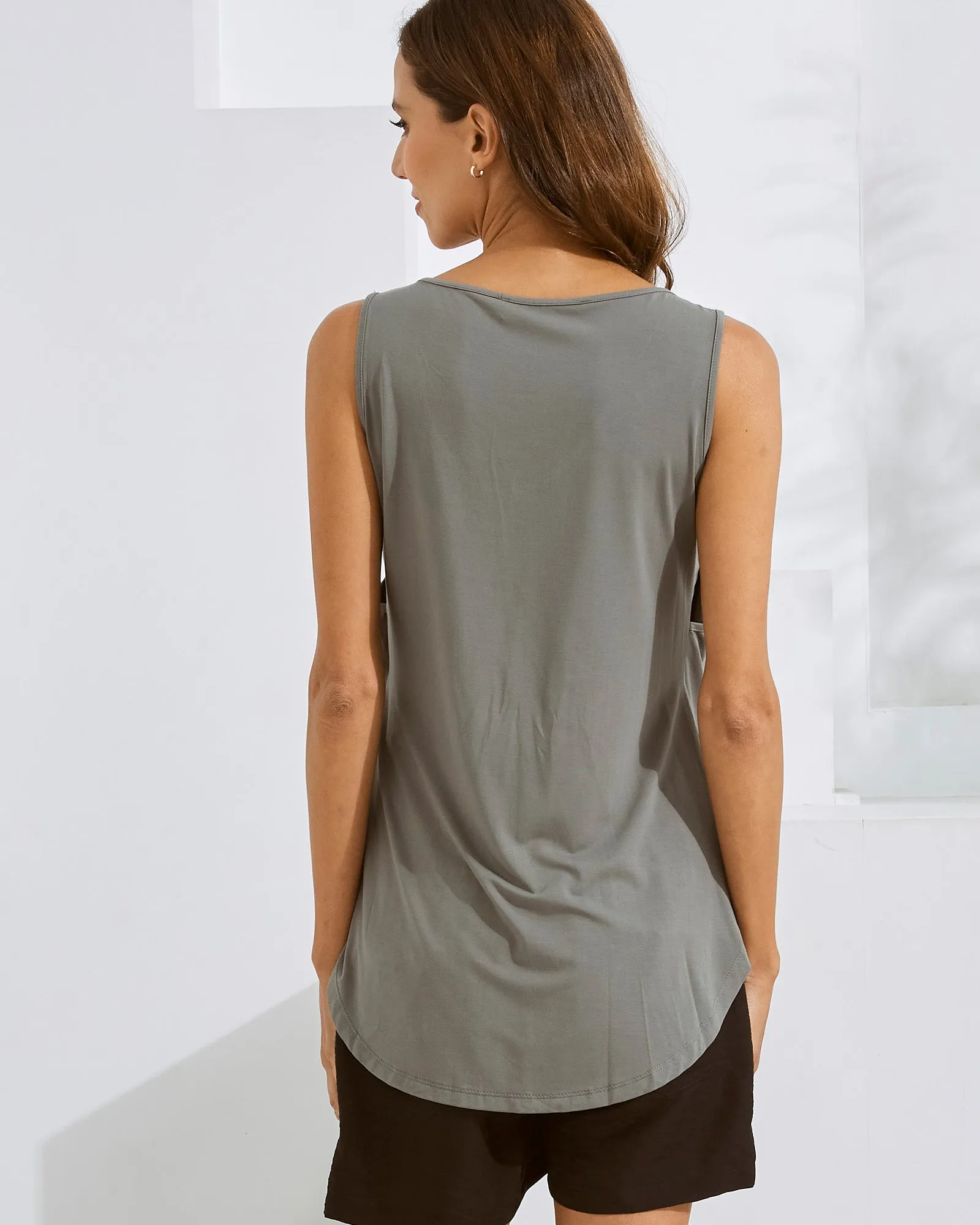 Maternity Swing Tank with Nursing Access in Sage