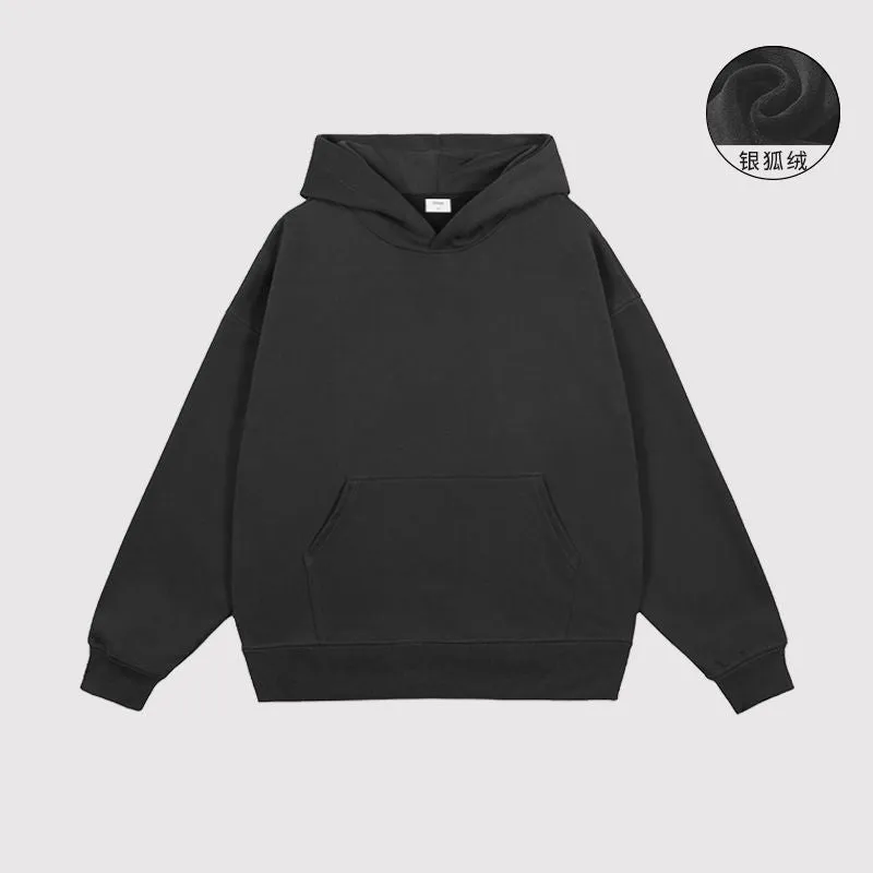 METAVERSMALL Autumn and winter new heavy trendy brand hooded sweater men's and women's casual loose and versatile couple's top hoodie jacket thickened