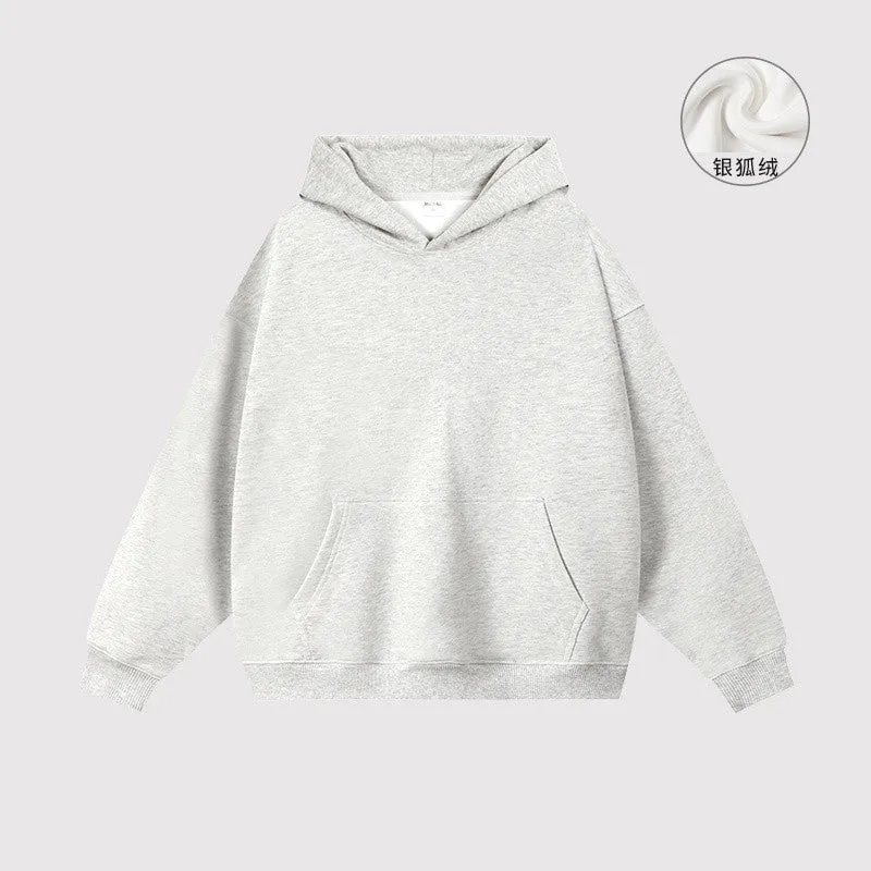 METAVERSMALL Autumn and winter new heavy trendy brand hooded sweater men's and women's casual loose and versatile couple's top hoodie jacket thickened