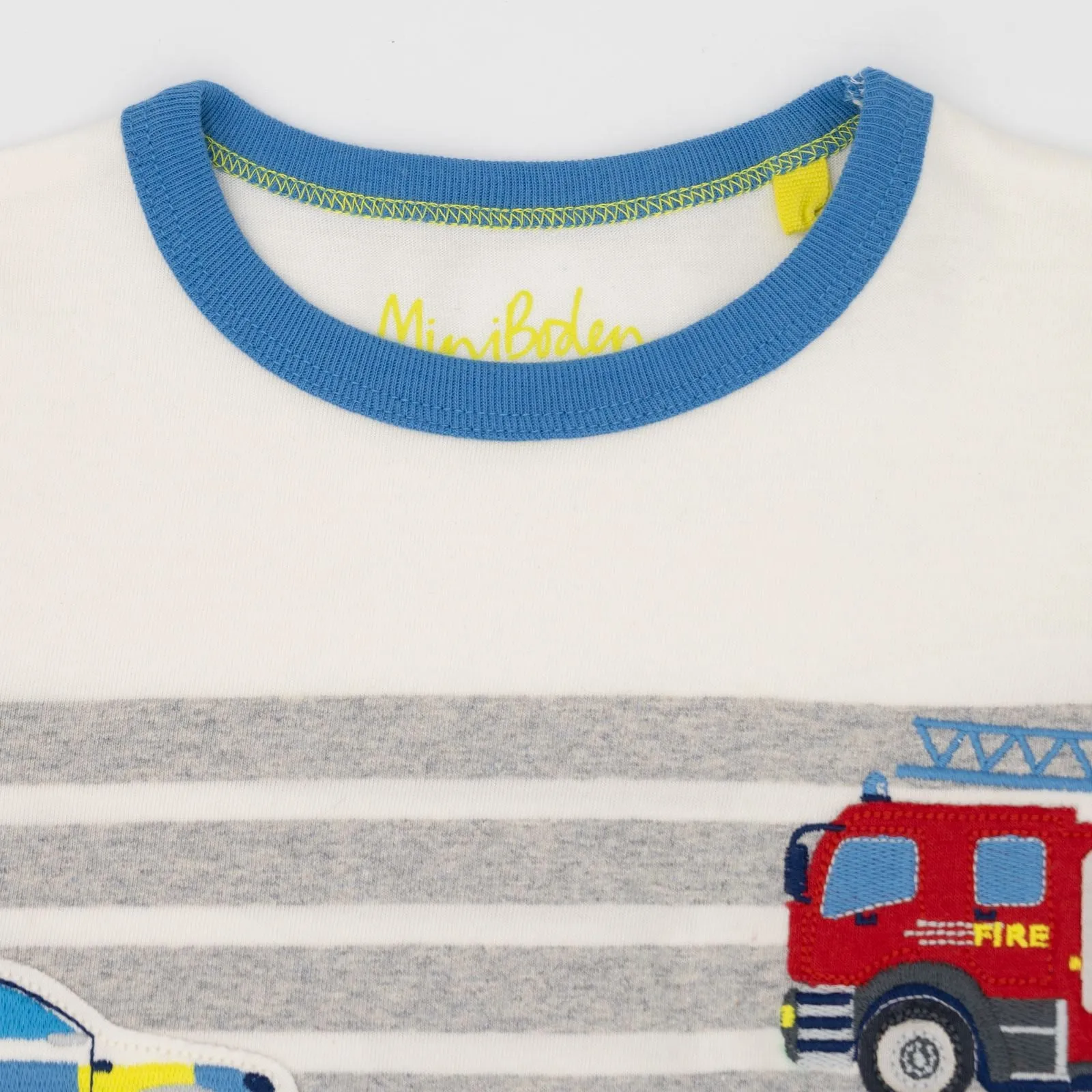 Mini Boden Boys Gresy Striped T-Shirts Long Sleeve Tops