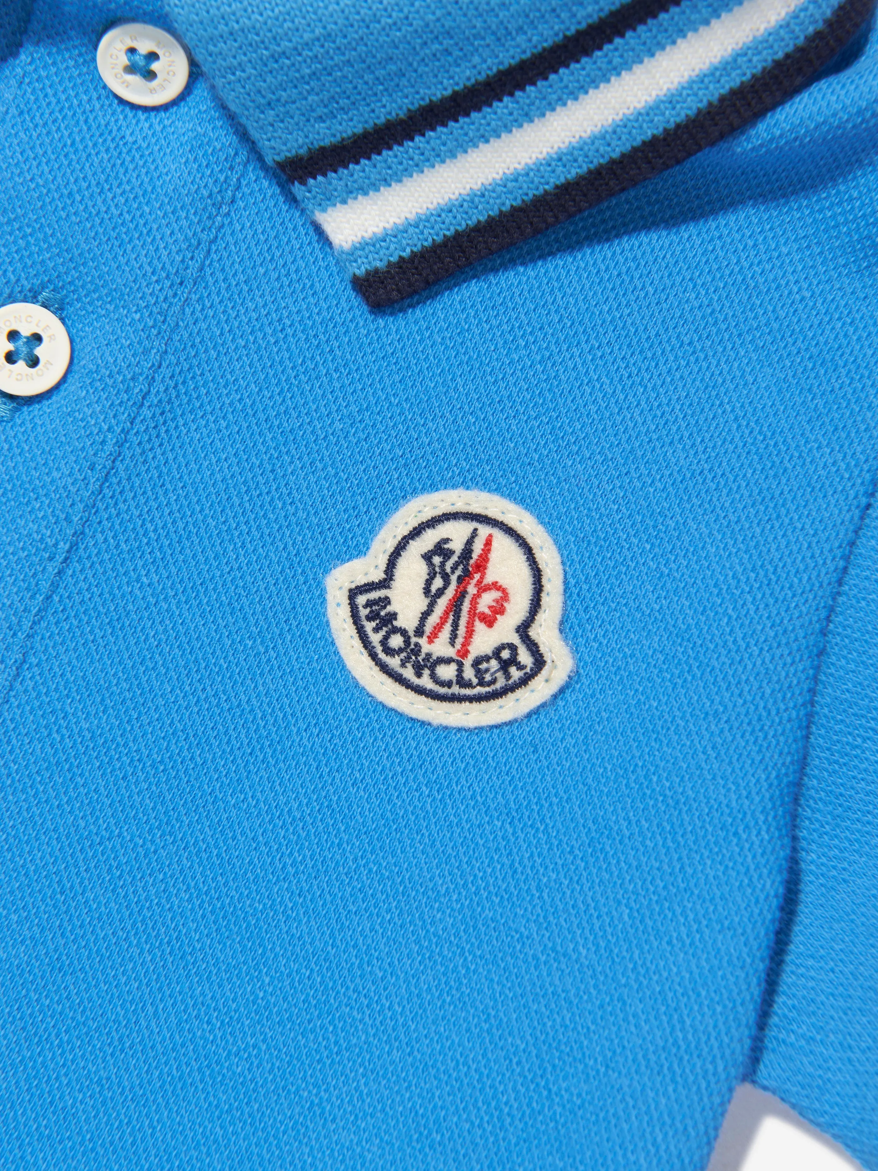 Moncler Enfant Baby Boys Logo Polo Shirt in Blue