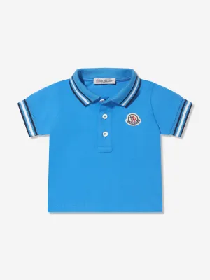 Moncler Enfant Baby Boys Logo Polo Shirt in Blue