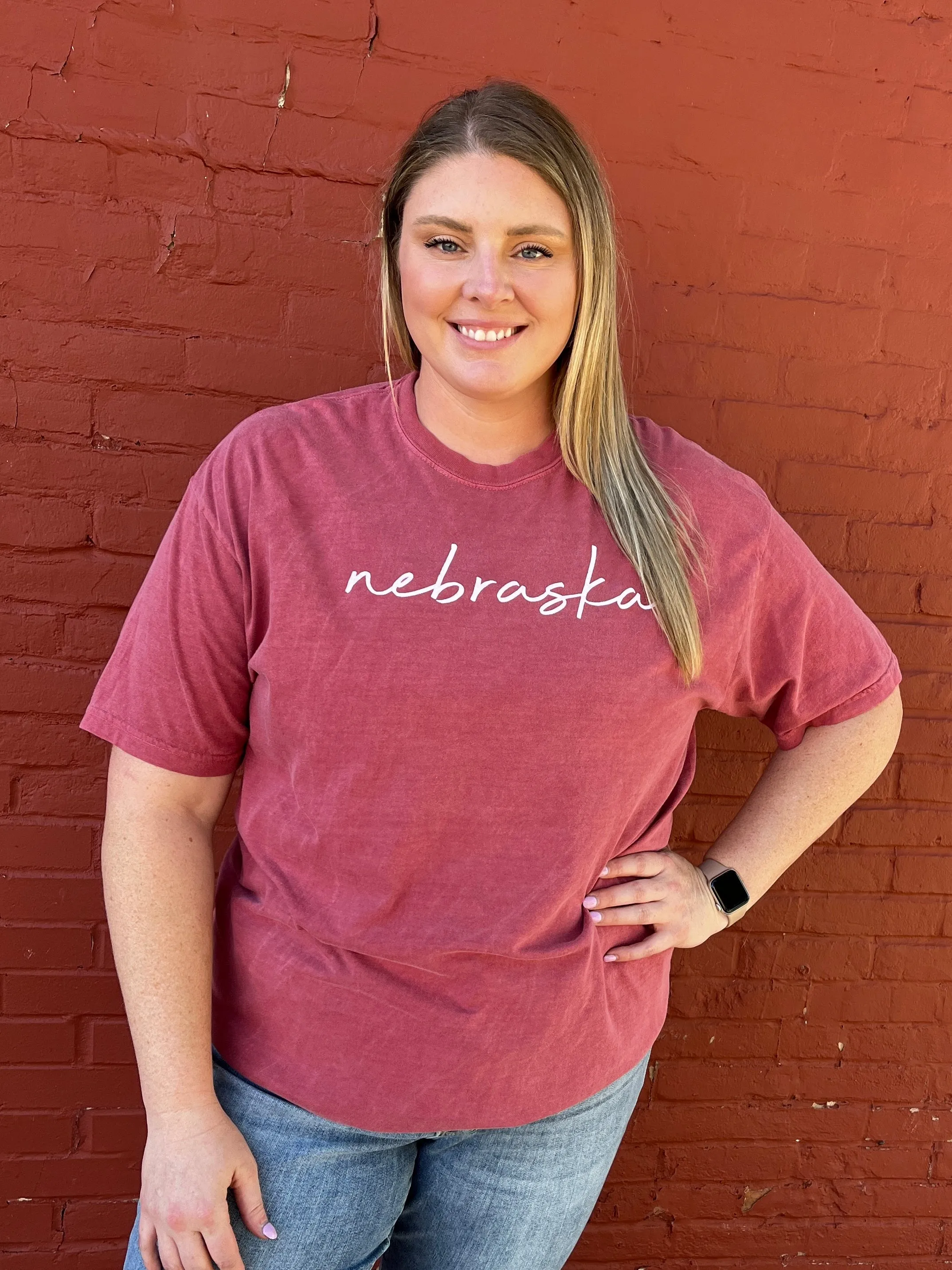 Nebraska Script Tee