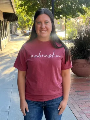 Nebraska Script Tee