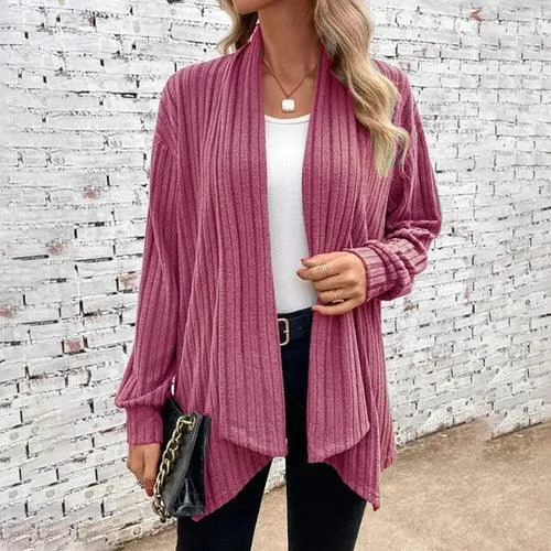 New All-Match Simple Stylish Long Sleeve Solid Color Elegant Slim